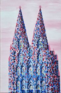 &quot;K&ouml;lner Dom Serie III&quot; 2024 _Acryl auf Leinwand H60 cm x B40 cm