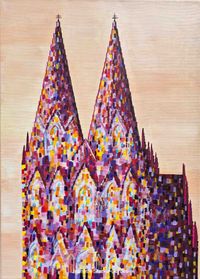 &quot;K&ouml;lner Dom Serie IIa&quot; 2023 Acryl auf Leinwand H70 cm x B50 cm